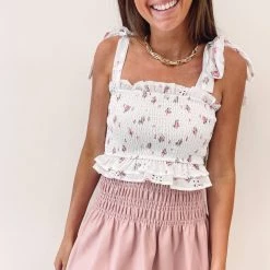 Indie Collection New Arrivals Sammi Smocked Top