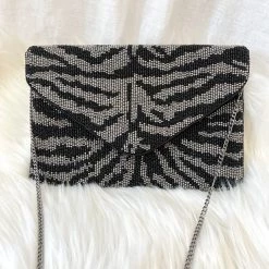 Indie Mae Animal Print Beaded Crossbody + Clutch Accessories
