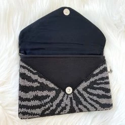 Indie Mae Animal Print Beaded Crossbody + Clutch Accessories