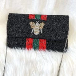 Indie Mae Beaded Bee Crossbody + Clutch