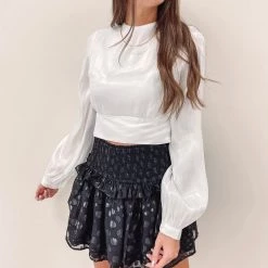 Indie Collection New Arrivals Smocked Ruffle Skirt