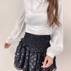 Indie Collection New Arrivals Smocked Ruffle Skirt