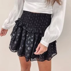 Indie Collection New Arrivals Smocked Ruffle Skirt
