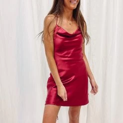 Indie Collection Red Slip Dress Dresses + Rompers