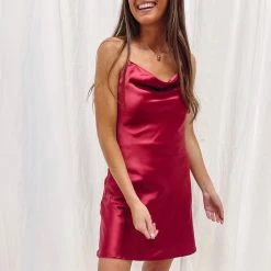 Indie Collection Red Slip Dress Dresses + Rompers