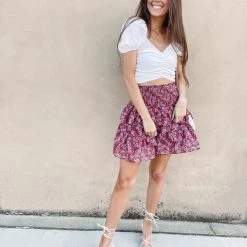 Indie Collection Erika Floral Skirt