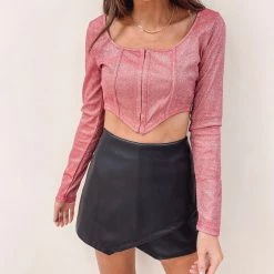 Indie Collection Red Sparkle Top New Arrivals