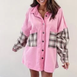 Indie Collection Cooper Shacket - Pink New Arrivals