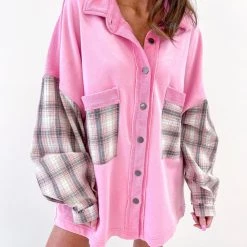 Indie Collection Cooper Shacket - Pink New Arrivals