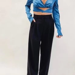 Indie Collection New Arrivals Black Tailored Pants