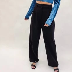 Indie Collection New Arrivals Black Tailored Pants