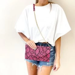 Indie Mae Hot Pink Crossbody + Clutch Accessories