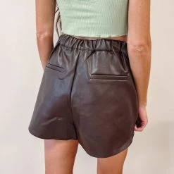 Indie Collection Chocolate Leather Shorts