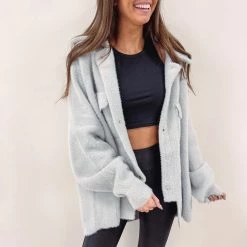 Indie Collection Katie Fuzzy Shacket New Arrivals