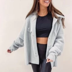 Indie Collection Katie Fuzzy Shacket New Arrivals