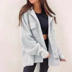 Indie Collection Katie Fuzzy Shacket New Arrivals