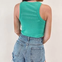 Indie Collection Jessie Racerback Tank - Green New Arrivals