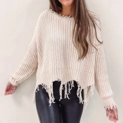 Indie Collection Layla Distressed Sweater New Arrivals