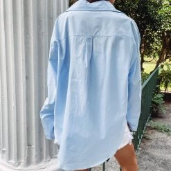 Indie Collection USA Collection Blue Button Up Shirt