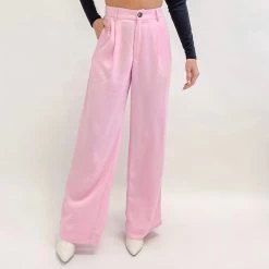 Indie Collection Pink Pleated Pants