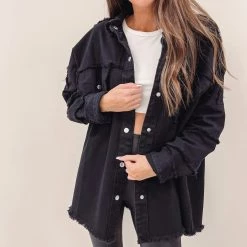 Indie Collection New Arrivals Oversized Skull Shacket