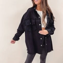 Indie Collection New Arrivals Oversized Skull Shacket