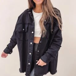 Indie Collection New Arrivals Oversized Skull Shacket