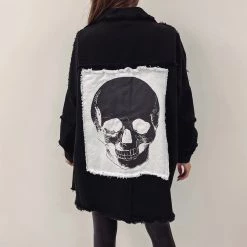 Indie Collection New Arrivals Oversized Skull Shacket