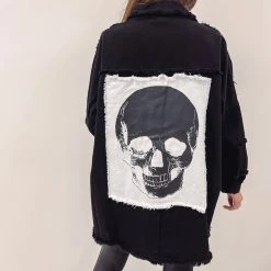 Indie Collection New Arrivals Oversized Skull Shacket