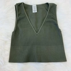 Indie Mae Clothes V- Neck Ribbed Seamless Brami