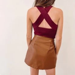 Indie Collection Colleen Leather Skirt
