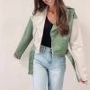 Indie Collection Green Faux Leather Jacket