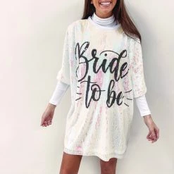 Indie Collection Bride To Be Sequin Dress