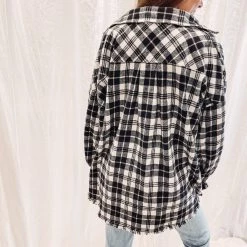 Indie Mae Clothes Black/White Flannel