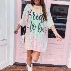 Indie Collection Bride To Be Sequin Dress