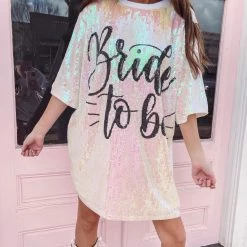Indie Collection Bride To Be Sequin Dress