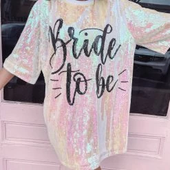 Indie Collection Bride To Be Sequin Dress