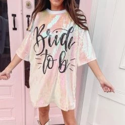 Indie Collection Bride To Be Sequin Dress