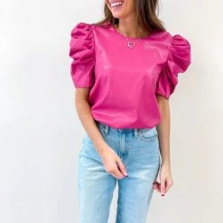 Indie Collection New Arrivals Corinne Pink Top