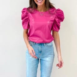 Indie Collection New Arrivals Corinne Pink Top