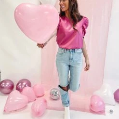 Indie Collection New Arrivals Corinne Pink Top