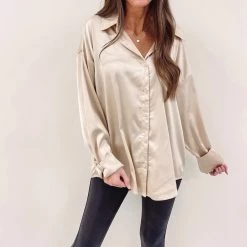 Indie Collection Cindy Satin Shirt New Arrivals