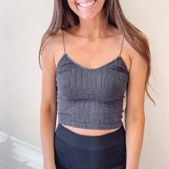 Indie Mae Clothes Ribbed Crop Top