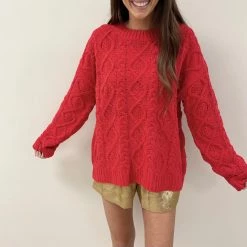 Indie Collection Alexis Red Sweater New Arrivals