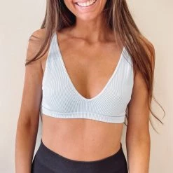 Indie Mae Clothes Ribbed Seamless Bra