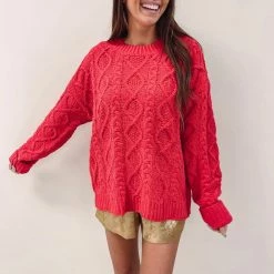 Indie Collection Alexis Red Sweater New Arrivals