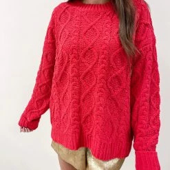 Indie Collection Alexis Red Sweater New Arrivals