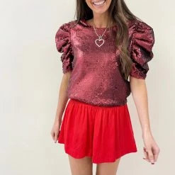 Indie Collection Jasper Sequin Top USA Collection