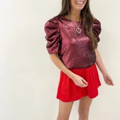 Indie Collection Jasper Sequin Top USA Collection