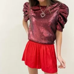 Indie Collection Jasper Sequin Top USA Collection